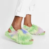UGG Fluff Yeah Tie Dye Slide Slippers: was £100, now £70 at ASOS