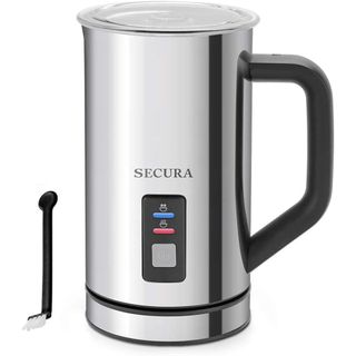 Secura milk frother in stainless steel 