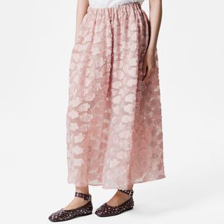 & Other Stories Floral Appliqué Skirt