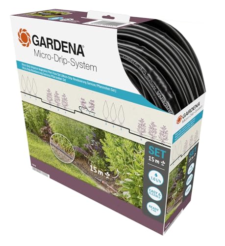 Gardena Starter Set Rows of Plants S: Micro-Drip System for Water-Saving Irrigation of Plant Rows (13010-20)
