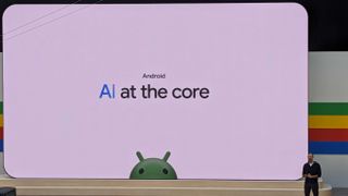 A photo of the Gemini AI in Android presentation