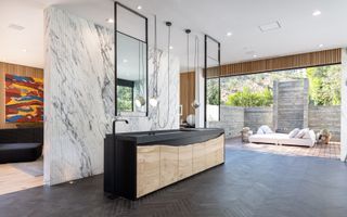 master bathroom in modern farmhouse by Jae Omar in California