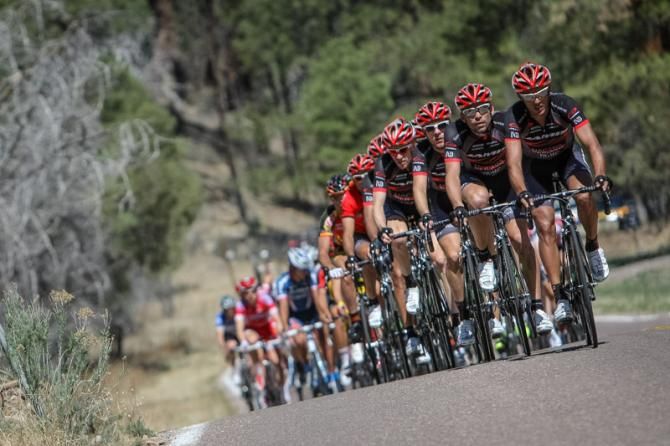 Jamis-Hagens Berman spent the day riding tempo on the front.