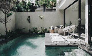 An image of a private pool attached to a guest room