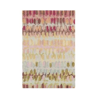 Wayfair Artistic brushstrokes pink green rug