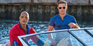 baywatch zac efron and the rock shirtless