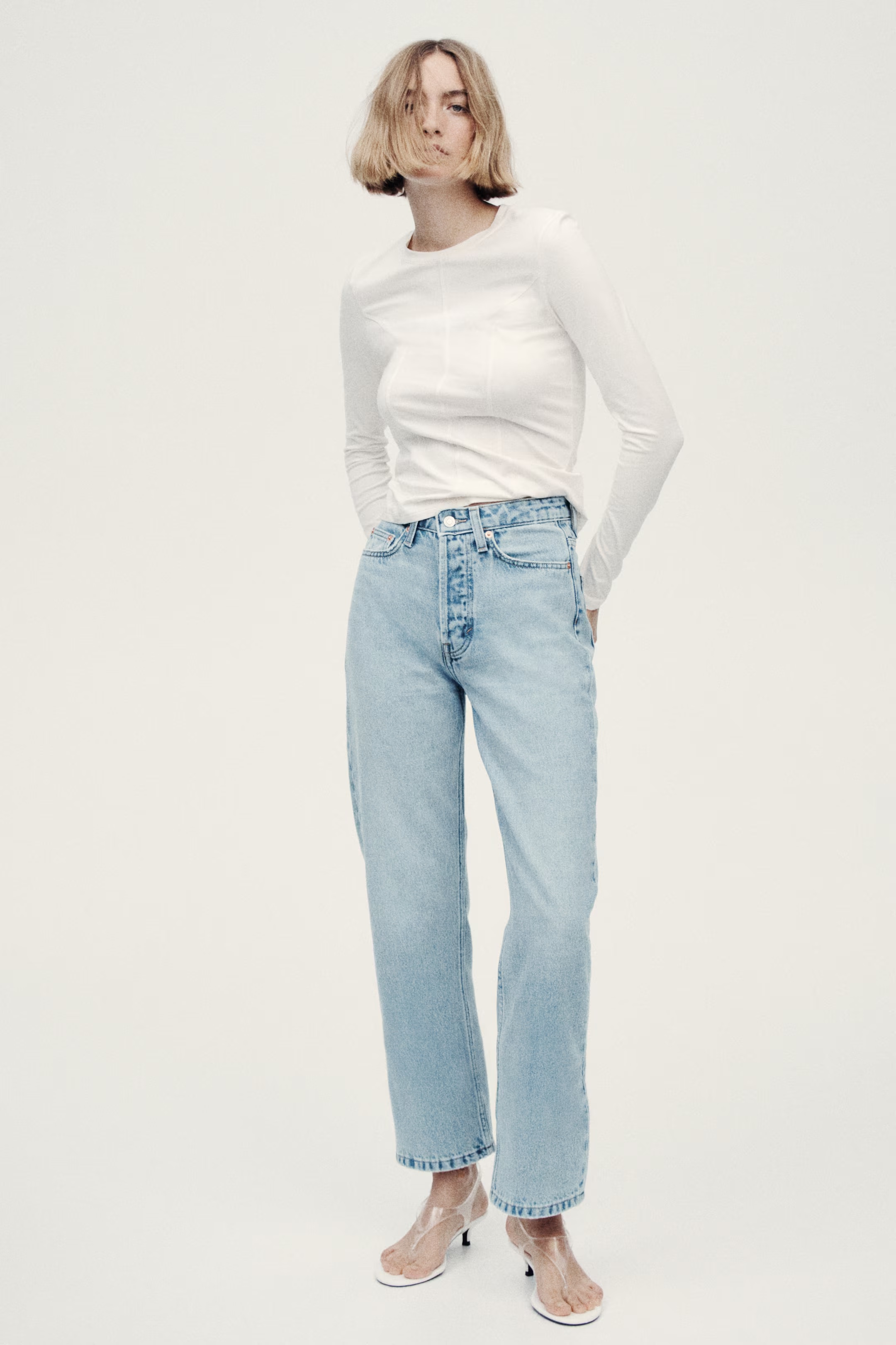 Straight High Waist Ankle Jeans