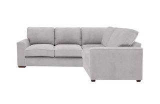 A grey corner sofa from Furniture Village