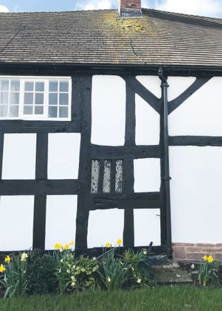 Restored timber mullion window in a 16th-century hall house