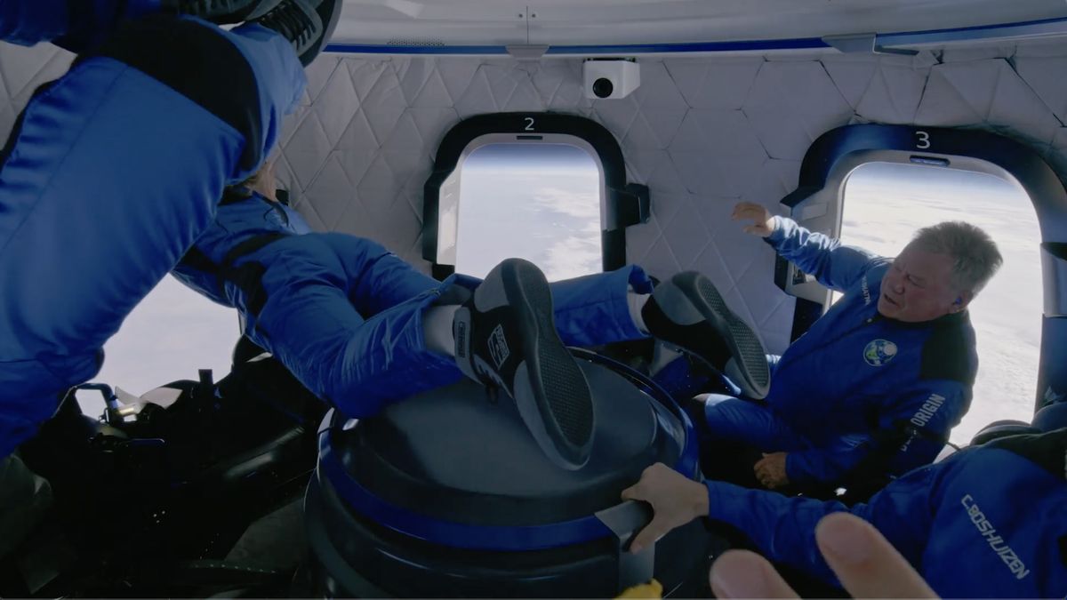 Watch William Shatner gaze at Earth from space in awe during Blue