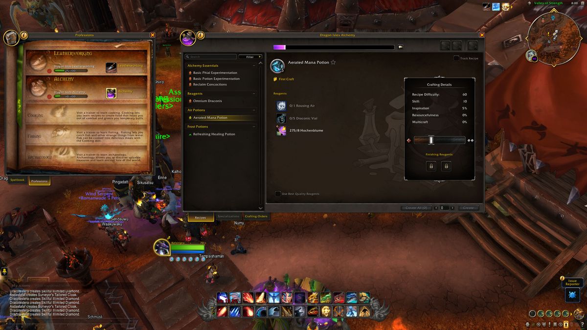 WoW Dragonflight professions