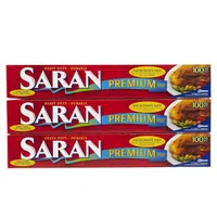Saran Wrap Premium Plastic Wrap, 3 pack