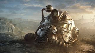 Fallout power armor helmet on ground