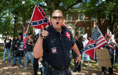 A KKK member in Charlottesville, Virginia