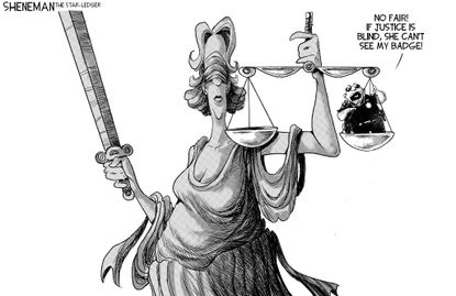 Editorial Cartoon U.S. chauvin verdict blind justice