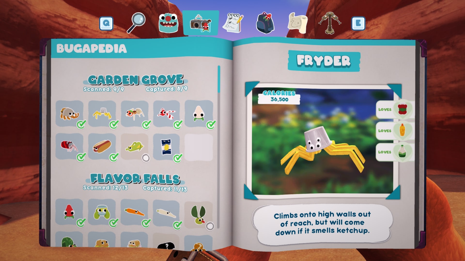 Bugsnax Bugapedia: Fryder
