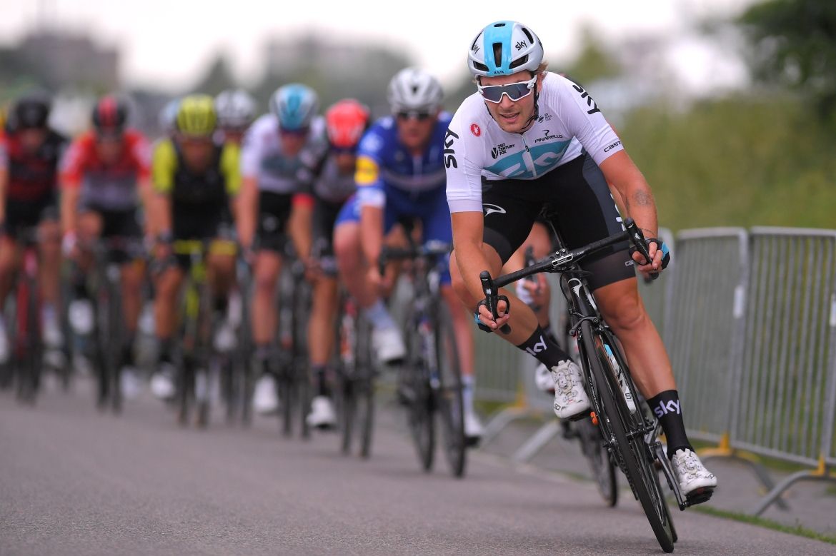 Jonathan Dibben (Team Sky) on the attack