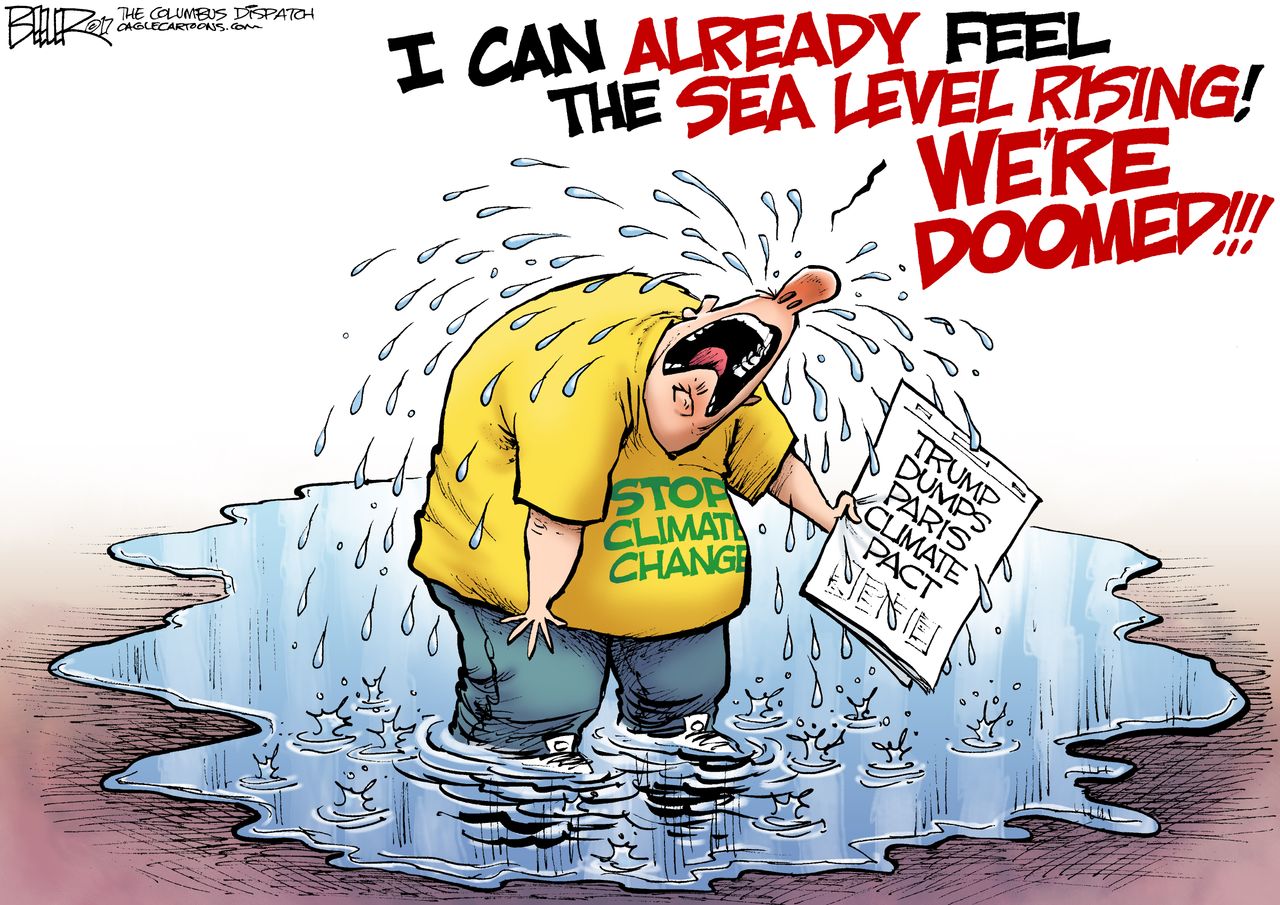 Political cartoon U.S. Trump Paris&amp;amp;nbsp;Agreement climate change liberal tears&amp;amp;nbsp;