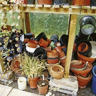 you can never have too many empty plant pots
