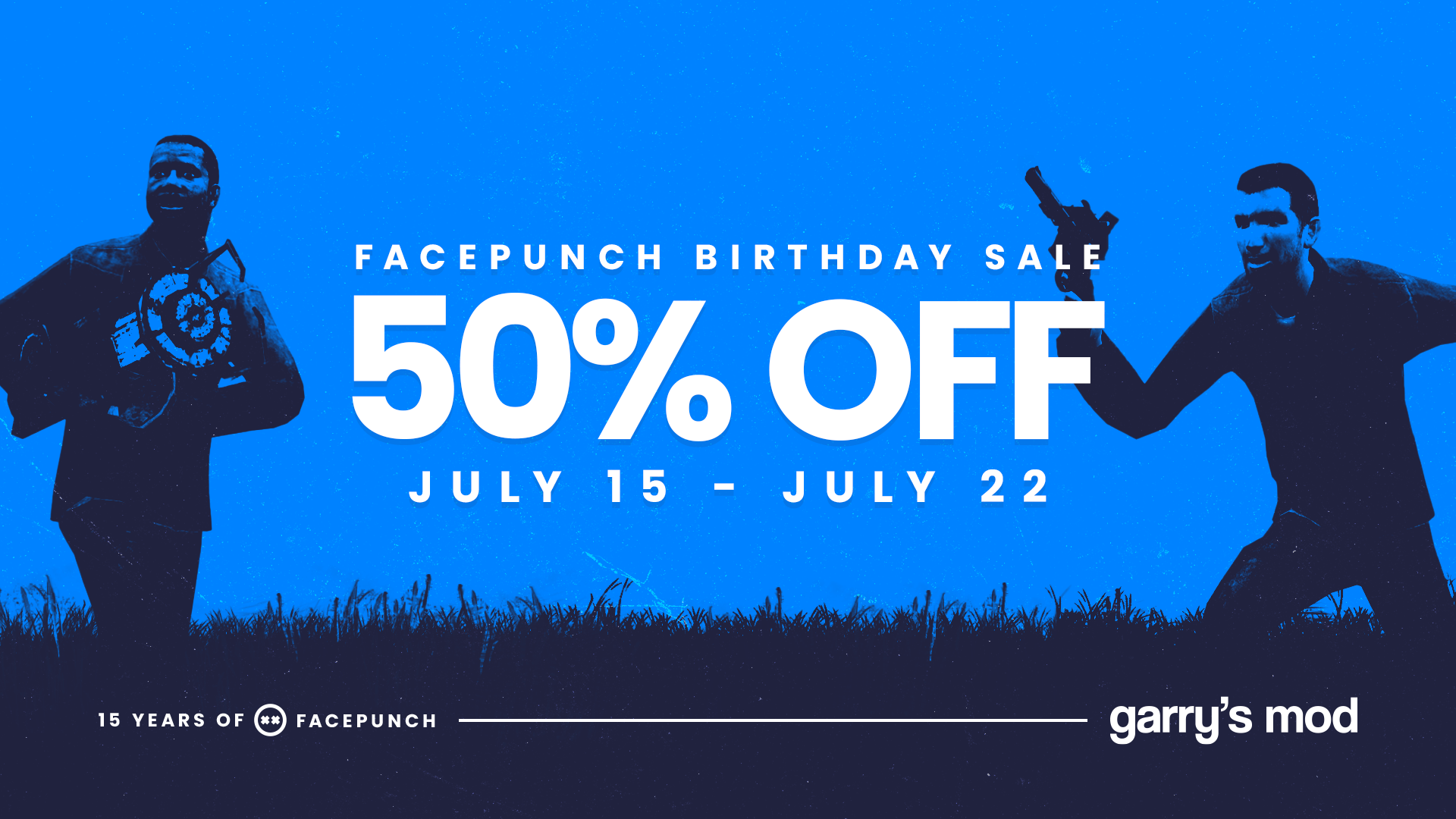 Facepunch Studios is celebrating its 15th birthday and throwing a huge half-off sale to celebrate it