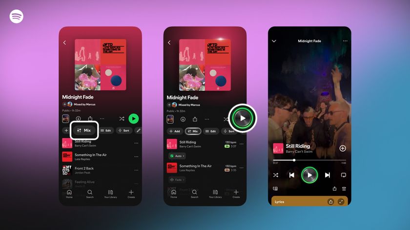 Screenshots showing the Mix feature on Spotify