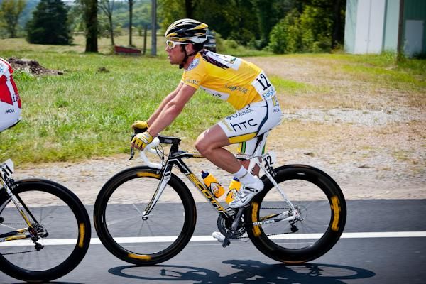 Mark Cavendish (Columbia-HTC) calm and collected part way through the day.