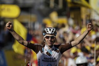 Romain Bardet wins stage 18 at the 2015 Tour de France.