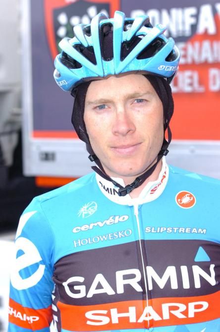 Andrew Talansky (Garmin-Sharp) awaits the start of the first stage at the Tour M&eacute;diterran&eacute;en.