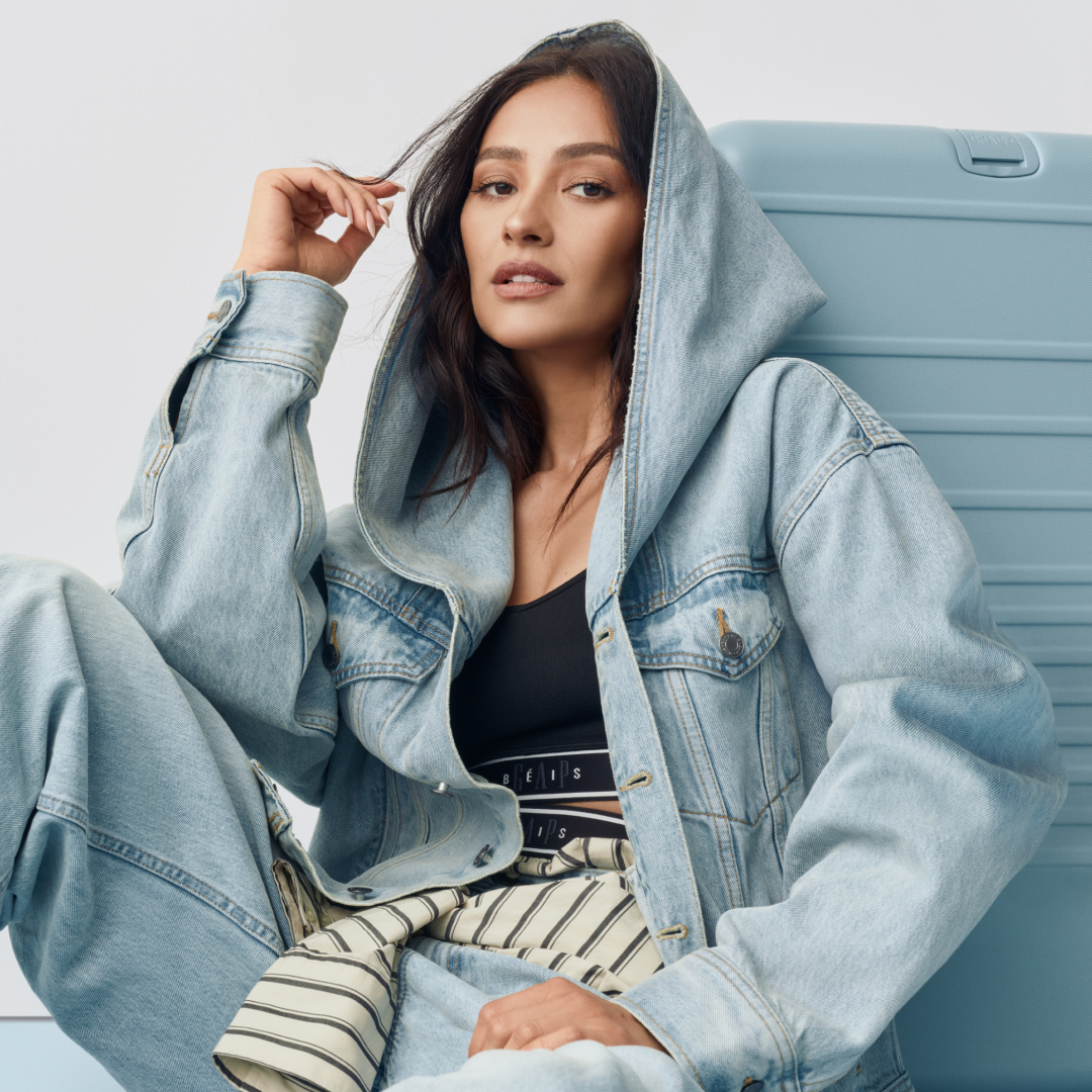 Shay Mitchell&#039;s BÉIS collaborated with Gap on denim loungewear and luggage