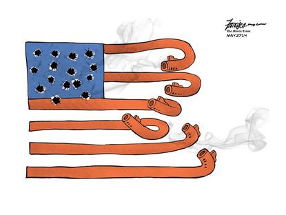 Political cartoon shooting gun control