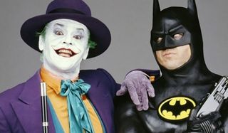 Batman Jack Nicholson Michael Keaton The Joker and Batman side by side