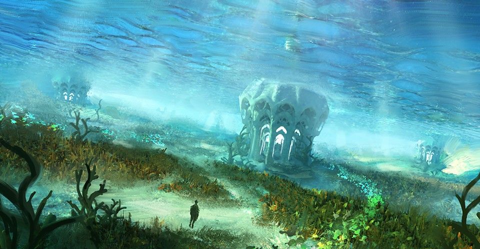 An underwater environment from Nauctis The Sunken Realm