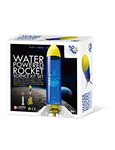 Playstem Outdoor Water Powered Rocket Physics Learning Set-With Tail, Body and Pump Diy Rocket Science Experiment Kit- Space Stem Outdoor Toys Gift for Kids,teens, Boys &amp;amp; Girls