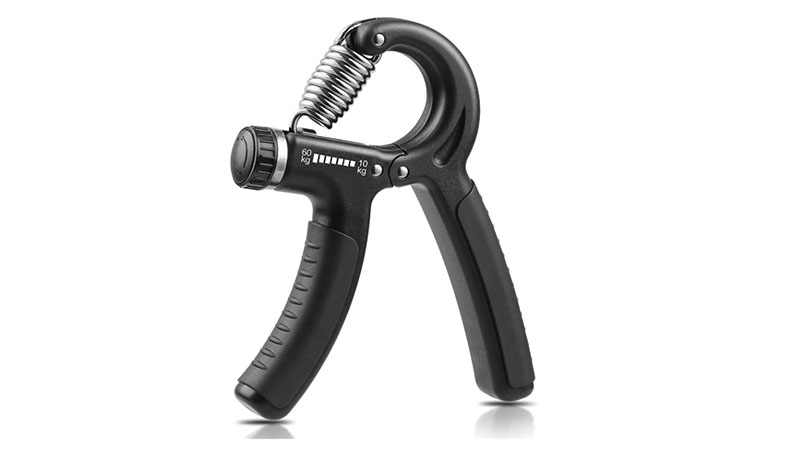 A black grip strength trainer