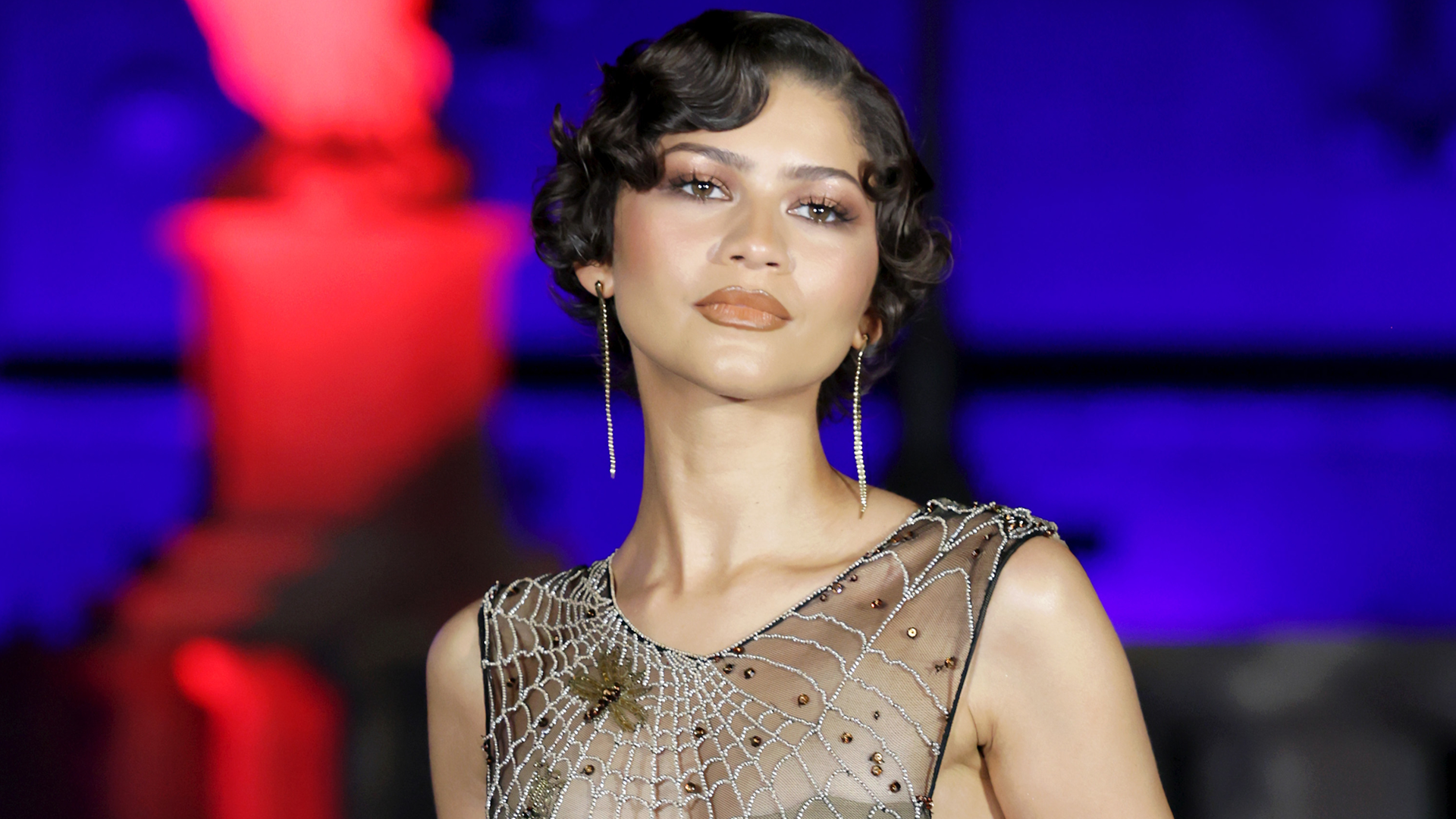 Zendaya’s Vintage Armani Web Dress Is Perfect for the ‘Spider-Man’ Rome Premiere