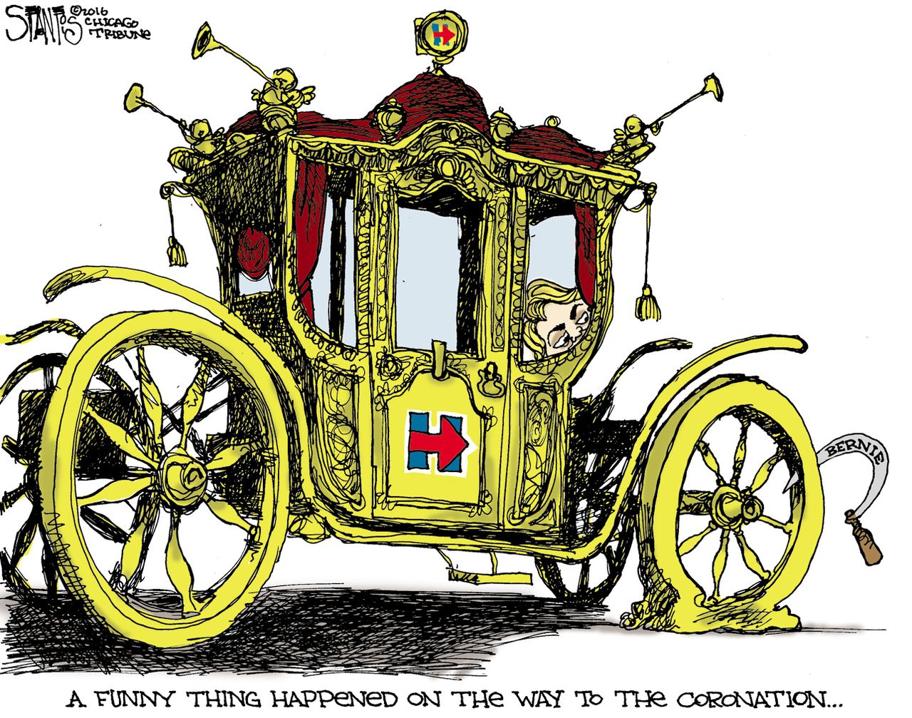 Political cartoon U.S. Hillary 2016