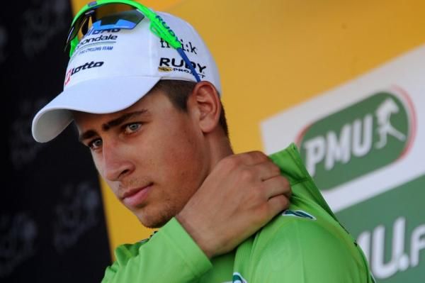 There were no stage victory antics for Peter Sagan, who kept the green jersey