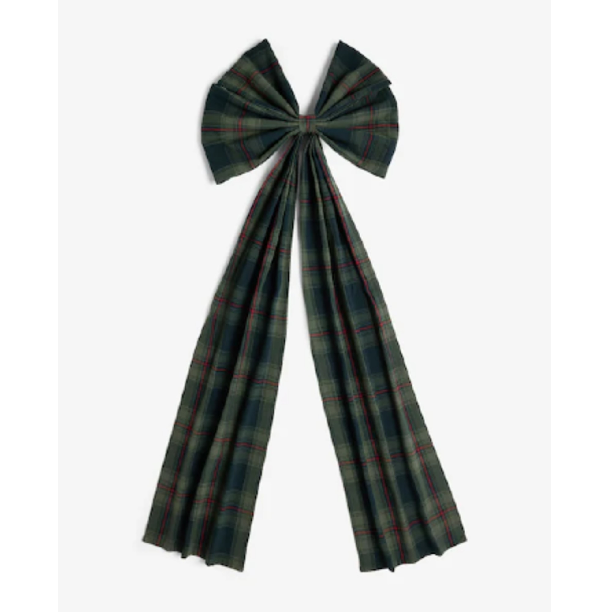 Next Navy Tartan Check Extra Large Bow Tree Topper