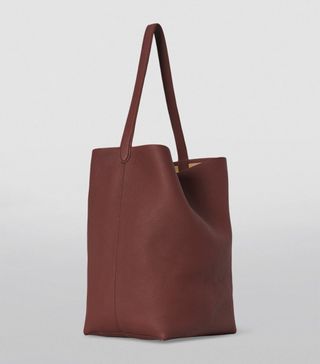 Womens the Row Burgundy Medium Leather N/s Park Tote Bag | Harrods Uk