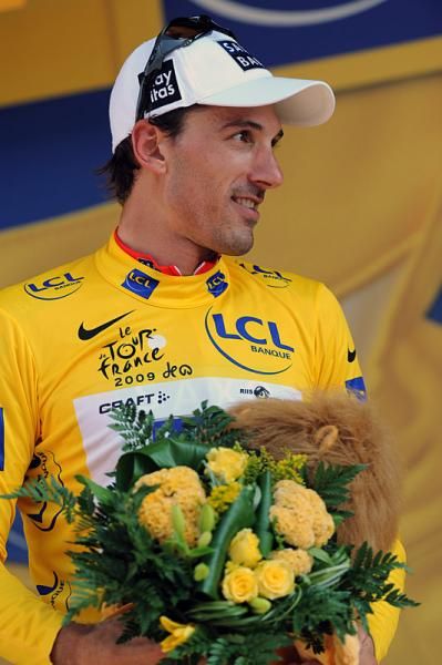 Race leader Fabian Cancellara (Team Saxo Bank).