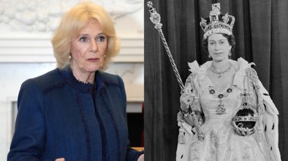 The honor Queen Camilla will receive that won’t be the same as Queen Elizabeth’s. Seen here are Queen Camilla and Queen Elizabeth at separate occasions