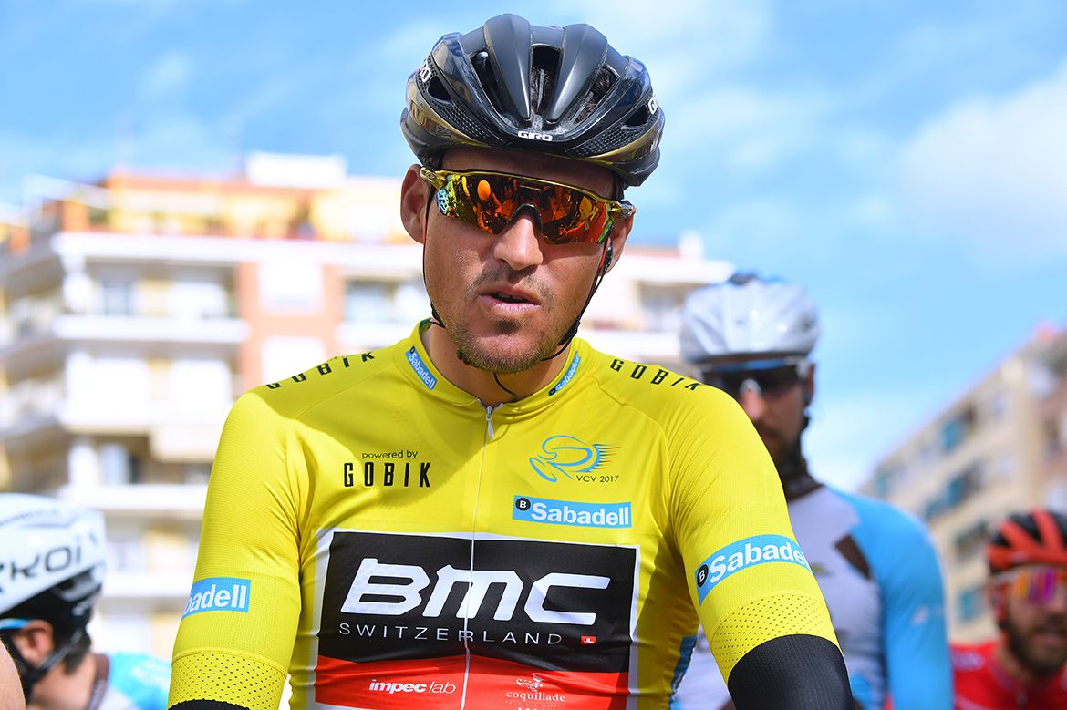 Greg Van Aermaet waits on the start line