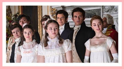 How old are the Bridgerton siblings? Pictured: Will Tilston as Gregory Bridgerton, Florence Emilia Hunt as Hyacinth Bridgerton, Ruby Stokes as Francesca Bridgerton, Luke Thompson as Benedict Bridgerton, Jonathan Bailey as Anthony Bridgerton, Phoebe Dyvenor as Daphne Basset in episode 201 of Bridgerton