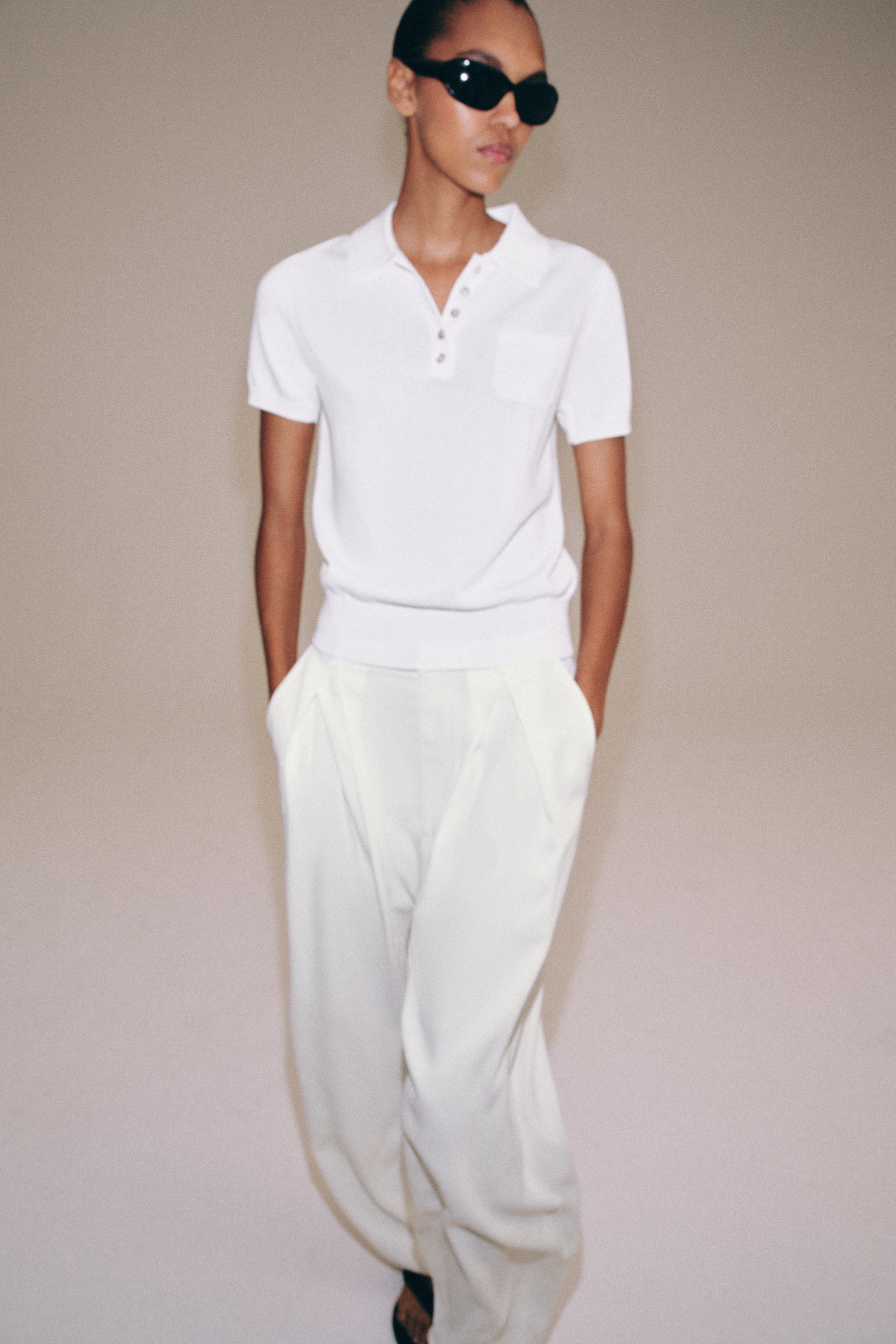 Short Sleeve Knit Polo Shirt