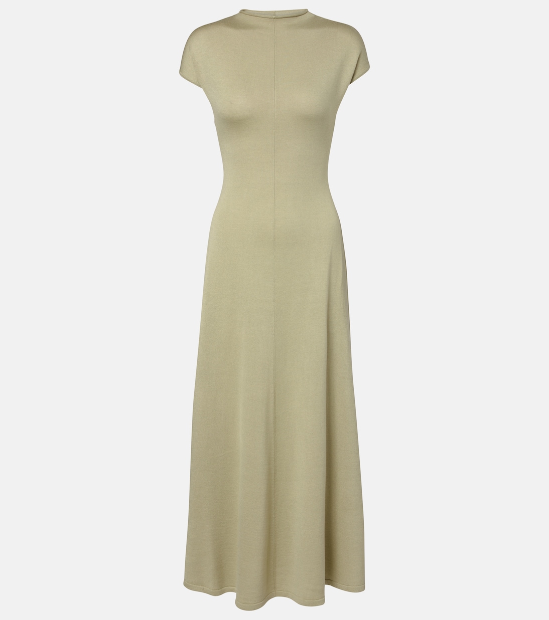 Lenore Knitted Wool and Silk Midi Dress