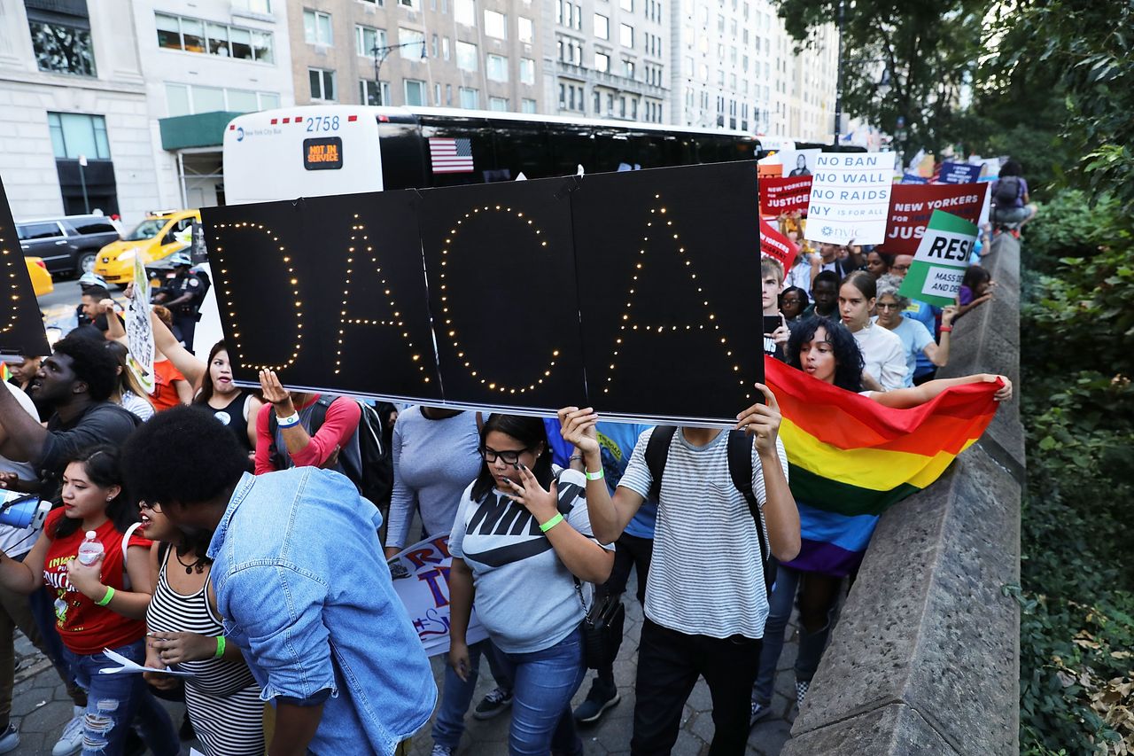 Immigrant advocates march to Trump Tower