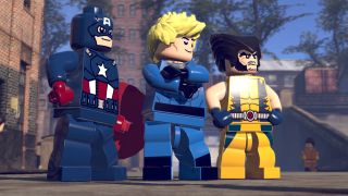 Best superhero games — Captain America, Johnny Storm, and Wolverine pose their manly little minifig bodies like only superheroes can.