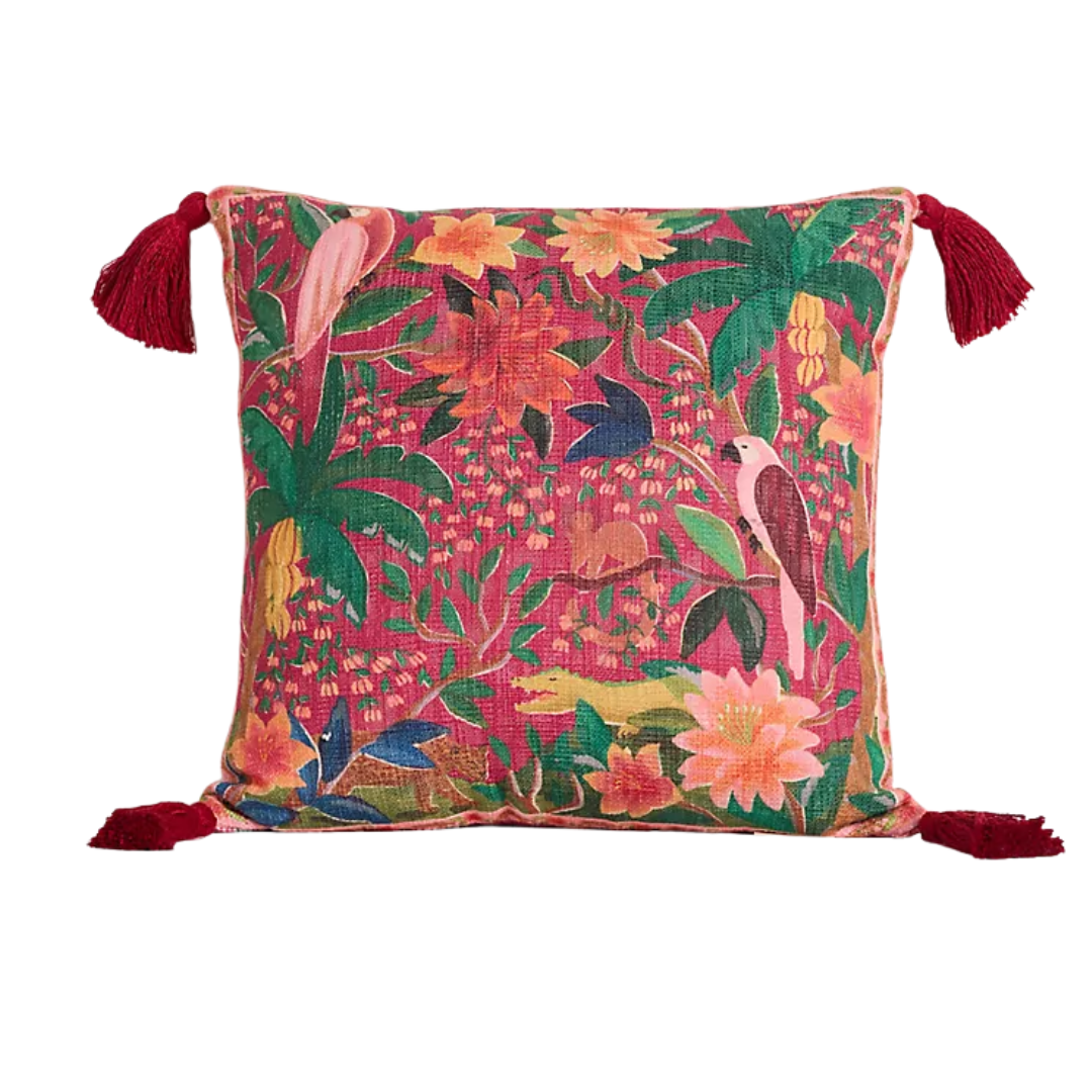Farm Rio X Anthropologie Tassel Outdoor Pillow