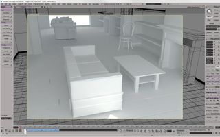 room with furniture, redshift