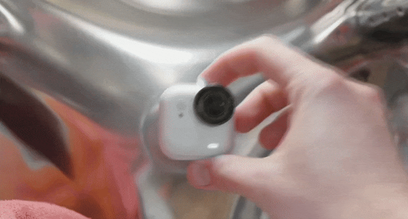 Insta360 Go Ultra camera magnetic clipping onto objects